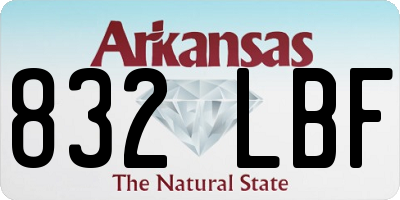 AR license plate 832LBF