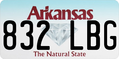 AR license plate 832LBG
