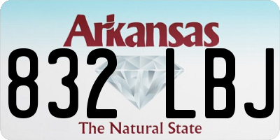 AR license plate 832LBJ