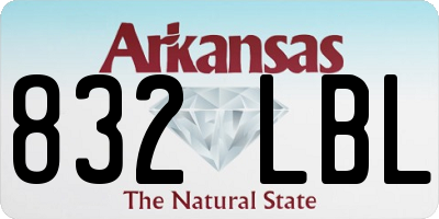 AR license plate 832LBL