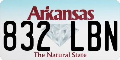 AR license plate 832LBN