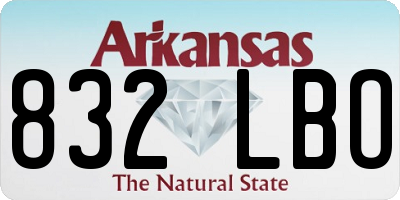 AR license plate 832LBO