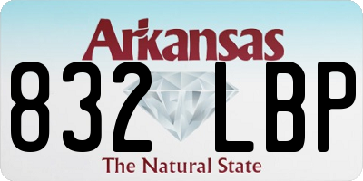 AR license plate 832LBP