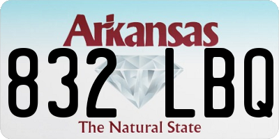 AR license plate 832LBQ