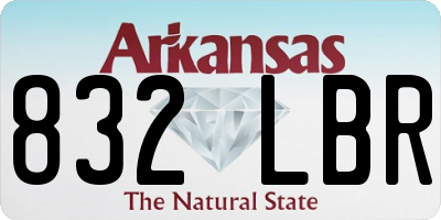 AR license plate 832LBR