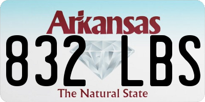 AR license plate 832LBS