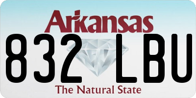 AR license plate 832LBU