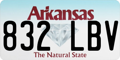AR license plate 832LBV
