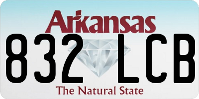 AR license plate 832LCB