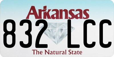 AR license plate 832LCC