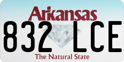 AR license plate 832LCE