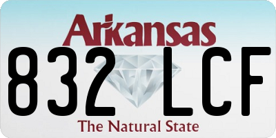 AR license plate 832LCF