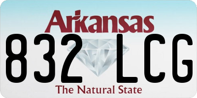 AR license plate 832LCG
