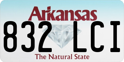 AR license plate 832LCI