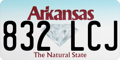 AR license plate 832LCJ