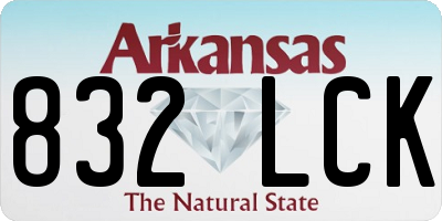 AR license plate 832LCK
