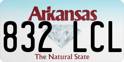 AR license plate 832LCL
