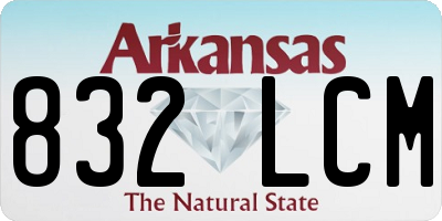 AR license plate 832LCM