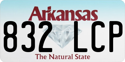AR license plate 832LCP
