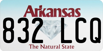 AR license plate 832LCQ