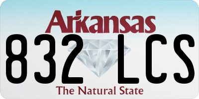 AR license plate 832LCS