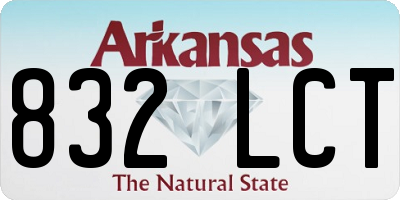 AR license plate 832LCT