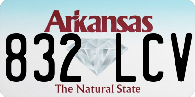 AR license plate 832LCV