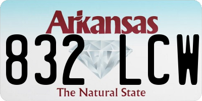 AR license plate 832LCW