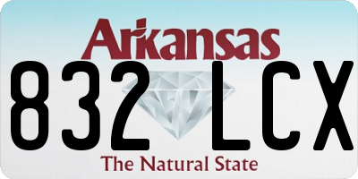 AR license plate 832LCX