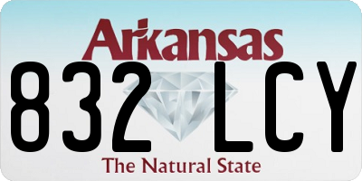 AR license plate 832LCY