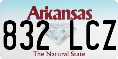 AR license plate 832LCZ