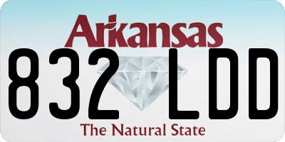 AR license plate 832LDD