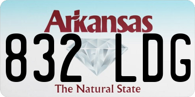 AR license plate 832LDG