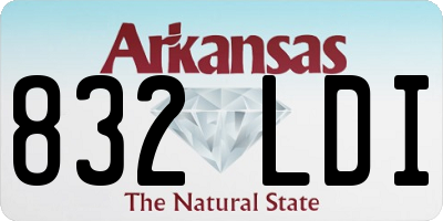AR license plate 832LDI