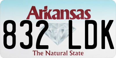 AR license plate 832LDK