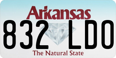 AR license plate 832LDO