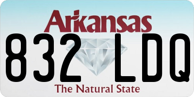 AR license plate 832LDQ