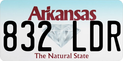 AR license plate 832LDR