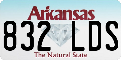 AR license plate 832LDS
