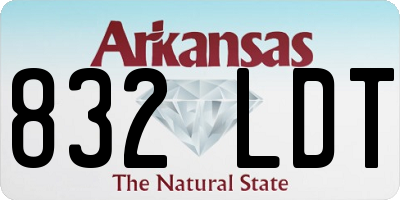 AR license plate 832LDT