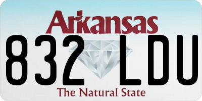 AR license plate 832LDU