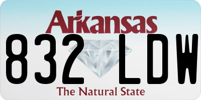 AR license plate 832LDW