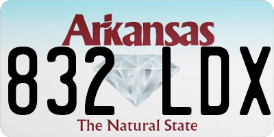 AR license plate 832LDX