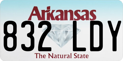 AR license plate 832LDY
