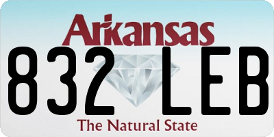AR license plate 832LEB