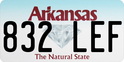 AR license plate 832LEF