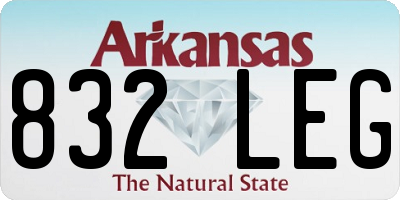 AR license plate 832LEG