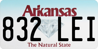 AR license plate 832LEI