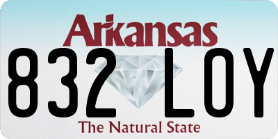 AR license plate 832LOY