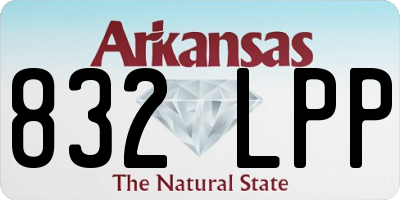 AR license plate 832LPP